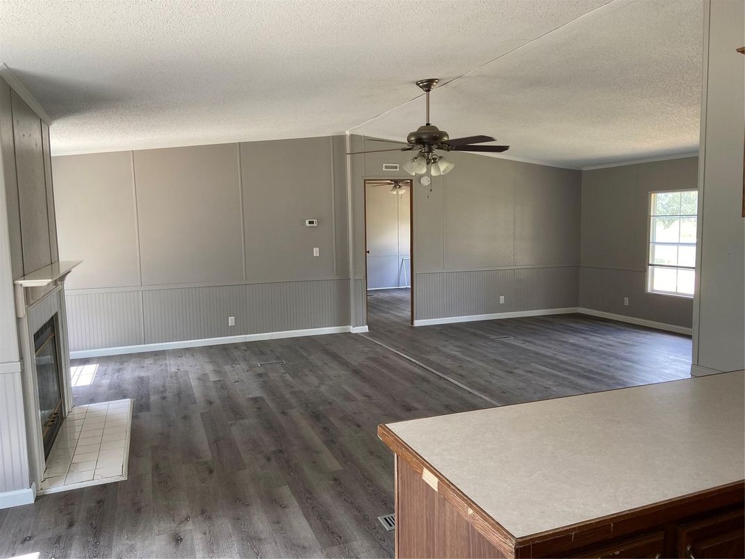 Empty room, Fireplace, Interior, Wood Texture Flooring