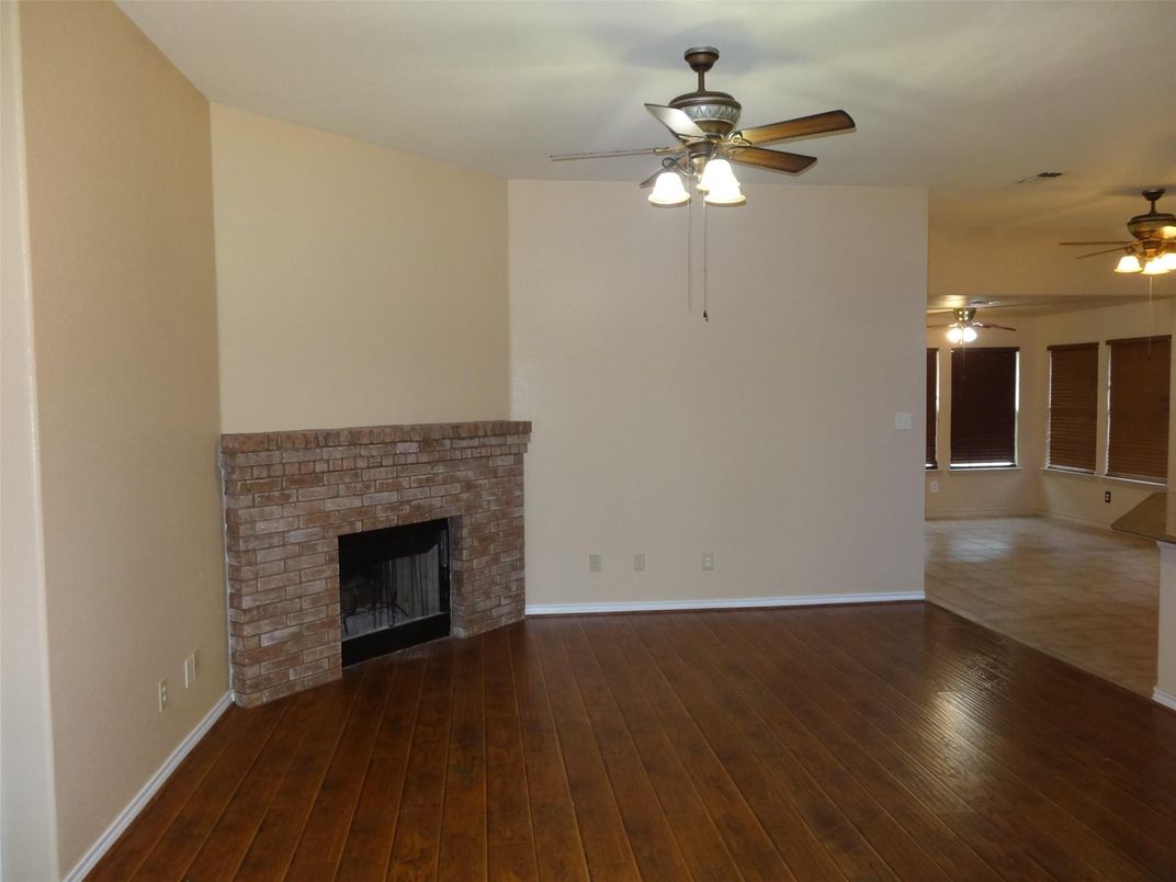 Empty room, Fireplace, Interior, Wood Texture Flooring