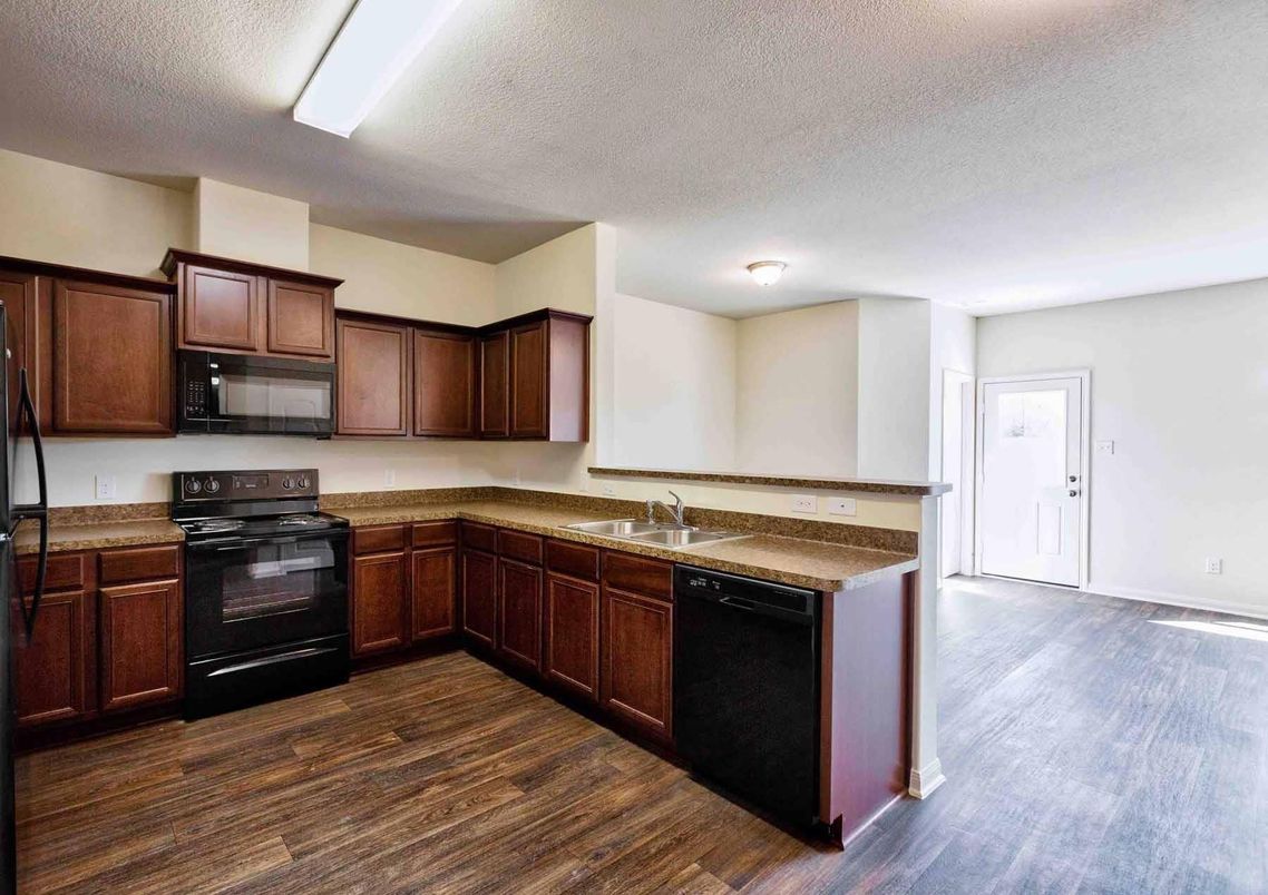Interior, Kitchen, Wood Texture Flooring