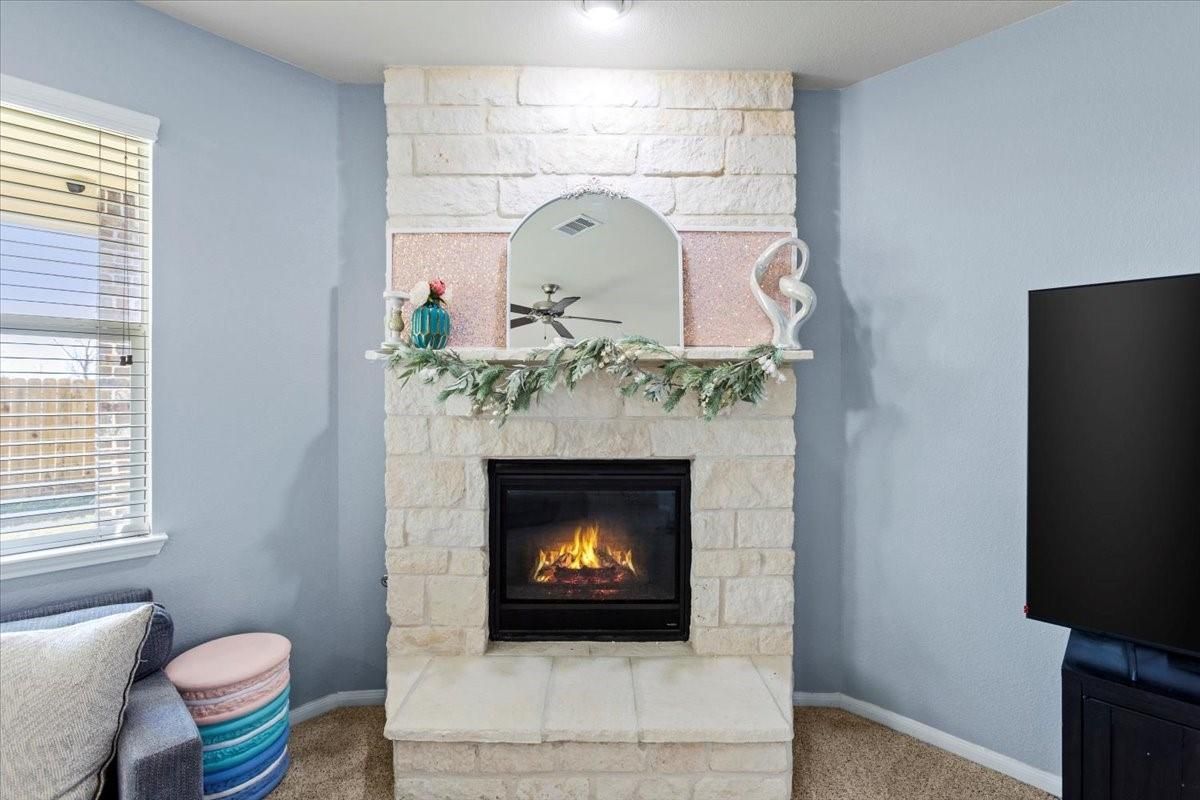 Fireplace, Interior, Stone Walls