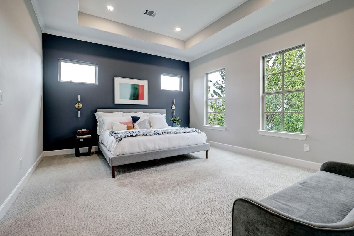 Bedroom, Interior, Recessed Lighting