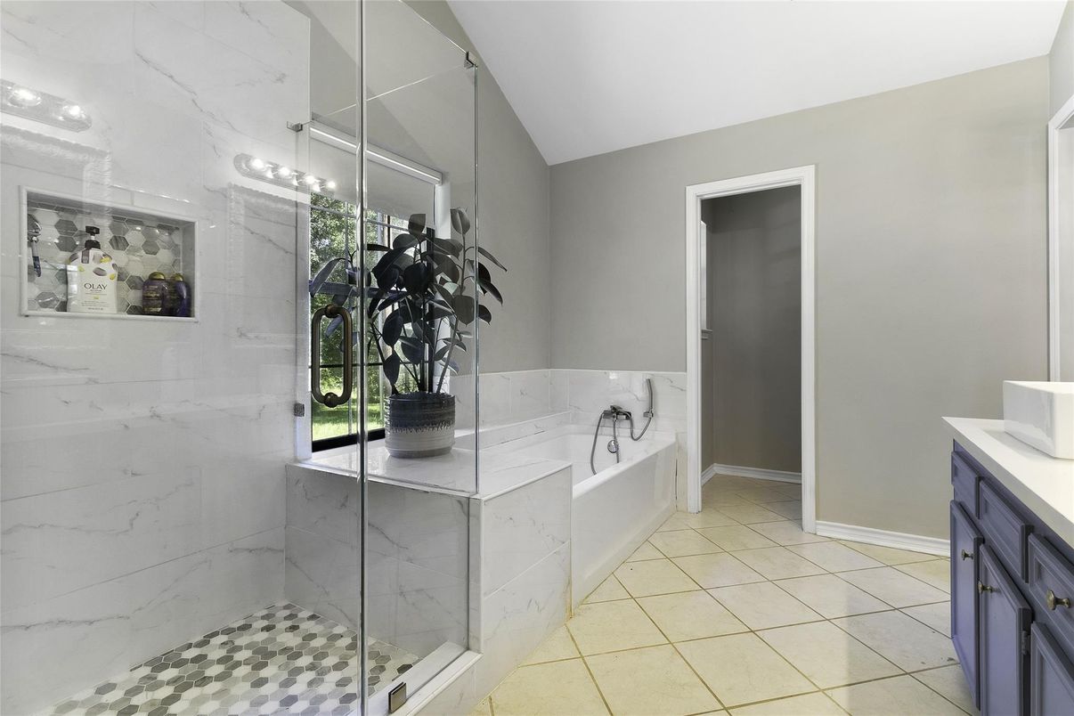 Bathroom, Glass Shower, Interior, Marble Walls