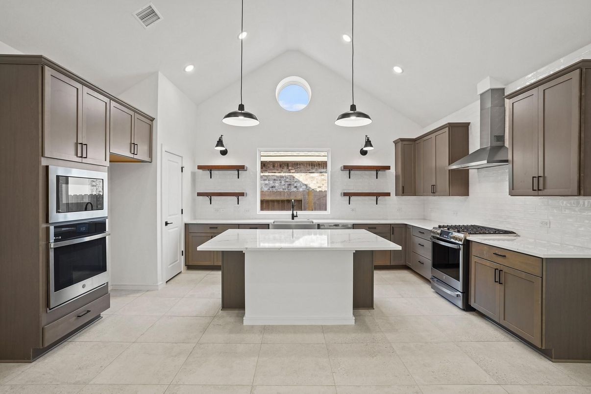 Interior, Kitchen, Pendant Lights, Recessed Lighting, Stainless Steel Appliances