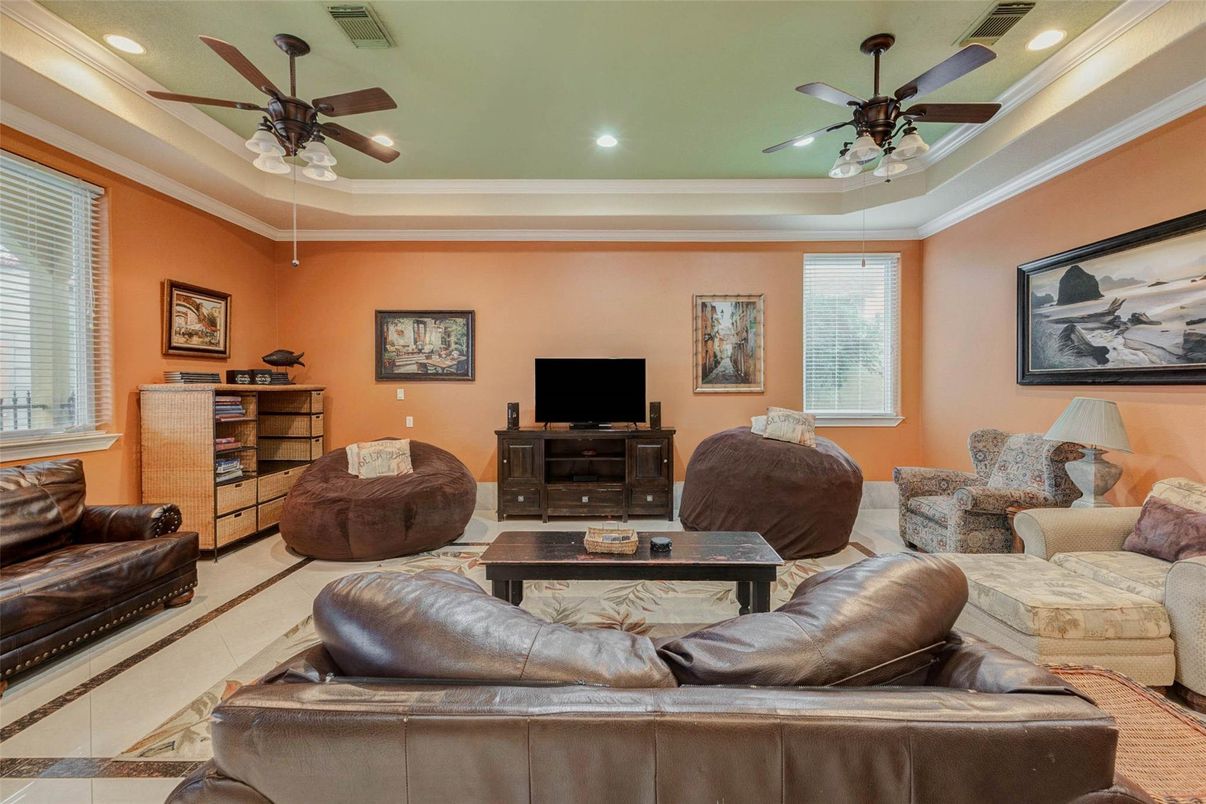 Interior, Living room, Recessed Lighting