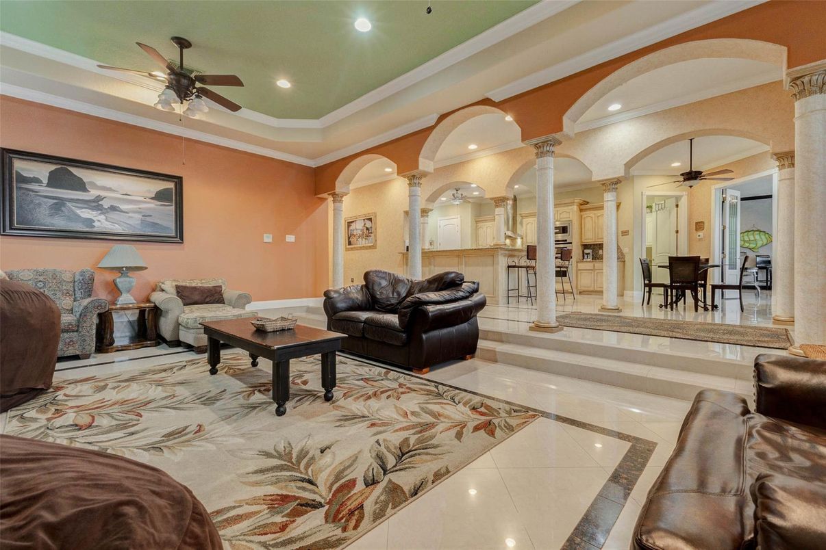 Interior, Living room, Recessed Lighting