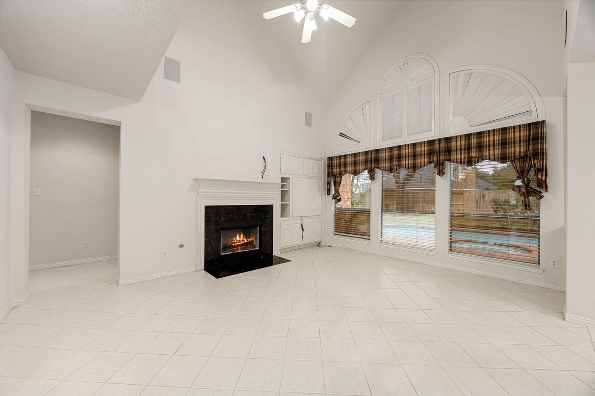 Empty room, Fireplace, Interior