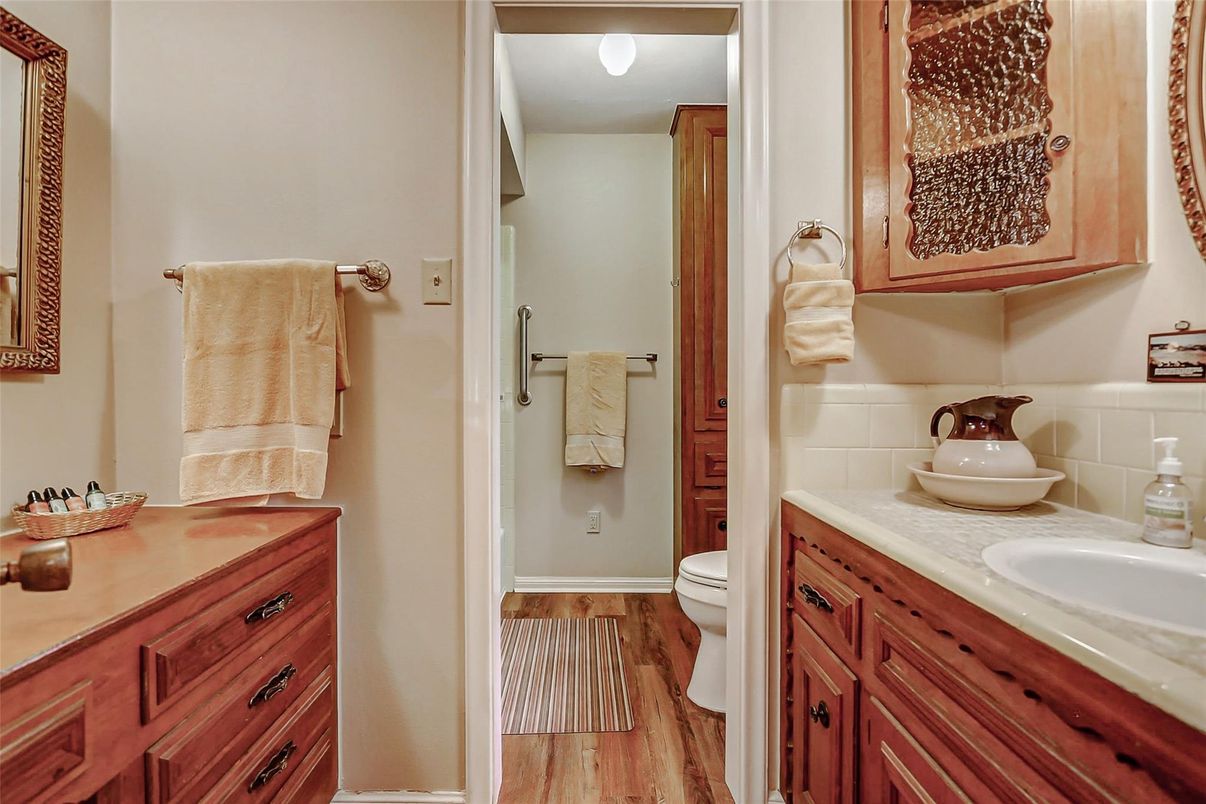 Bathroom, Interior, Wood Texture Flooring