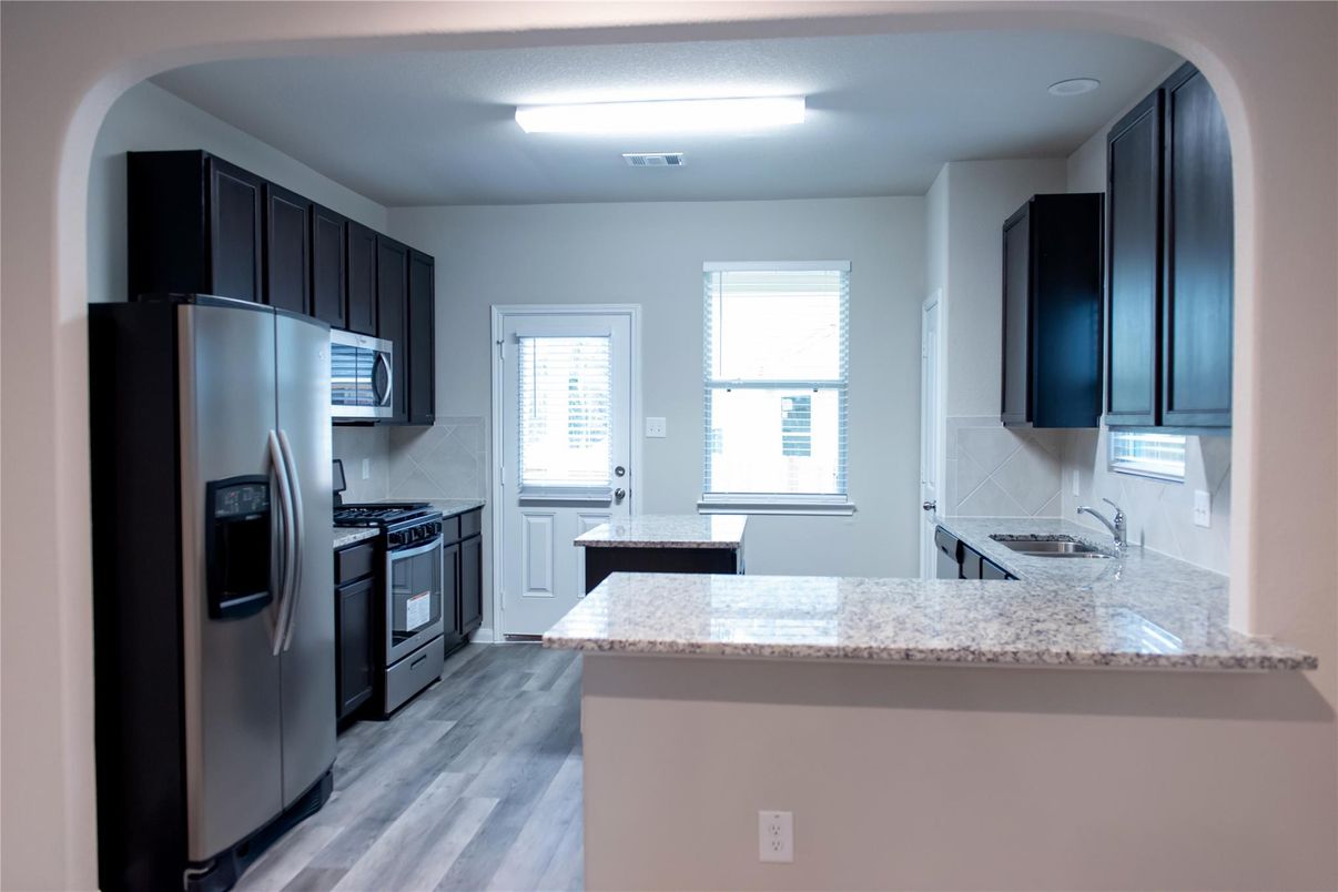 Interior, Kitchen, Wood Texture Flooring
