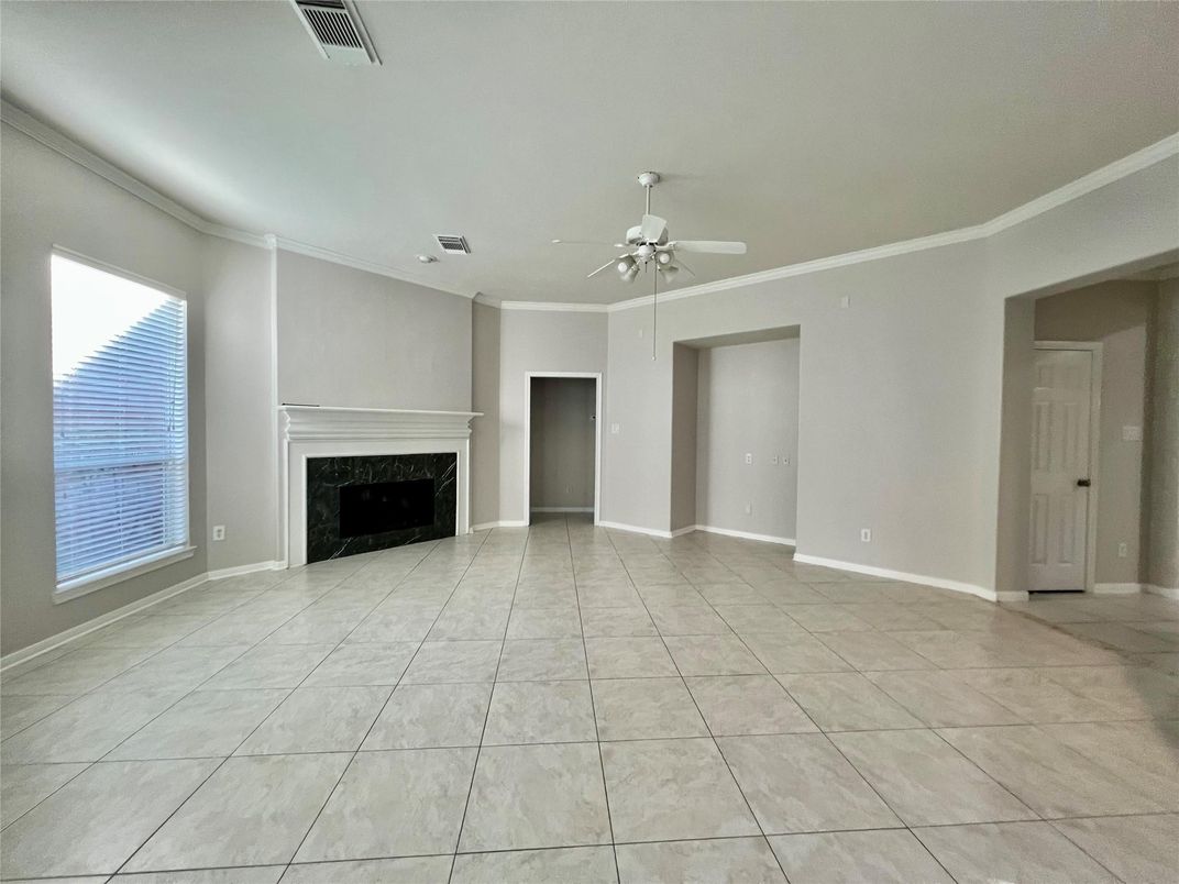 Empty room, Fireplace, Interior