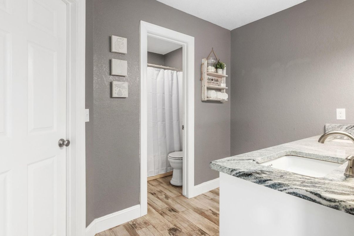 Bathroom, Interior, Wood Texture Flooring