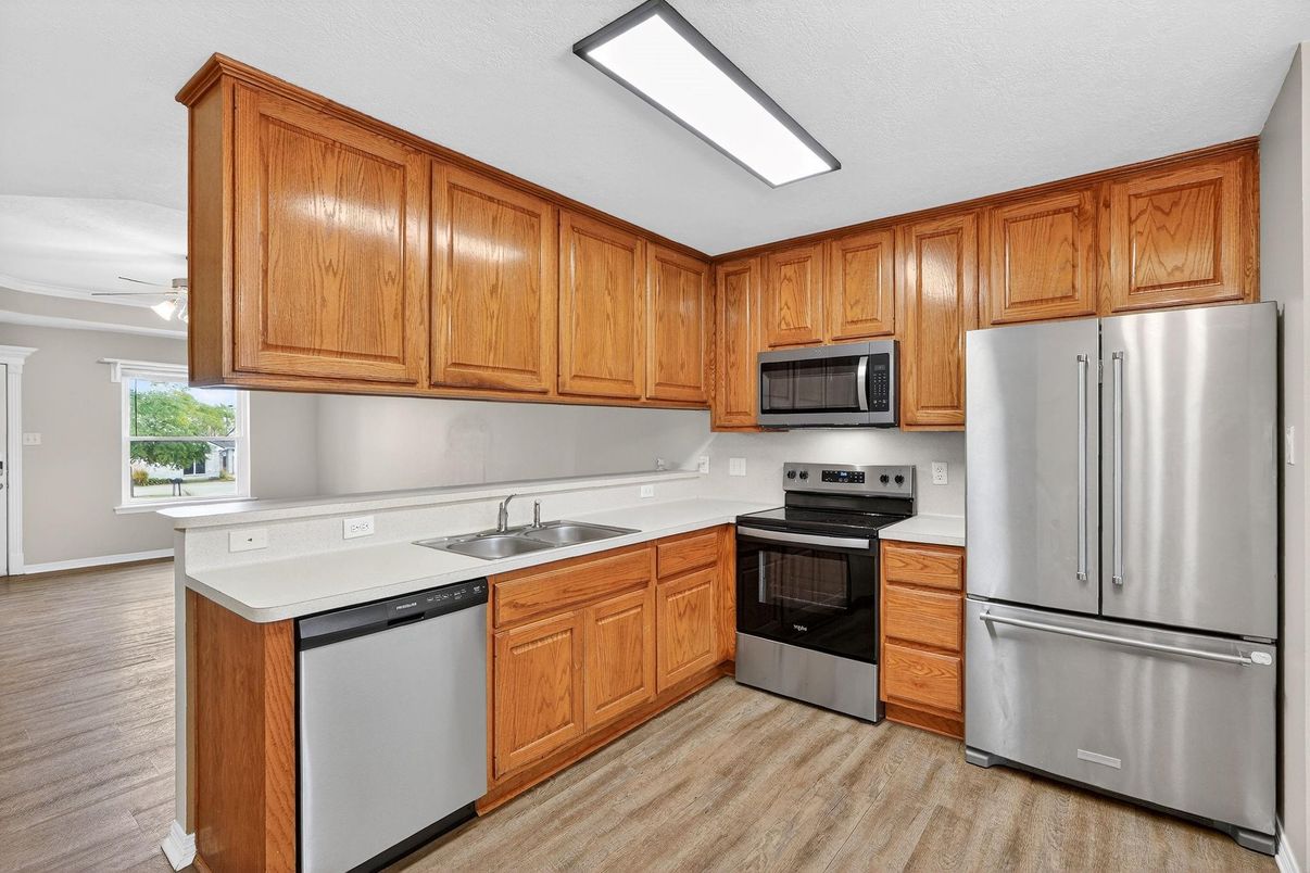 Interior, Kitchen, Wood Texture Flooring
