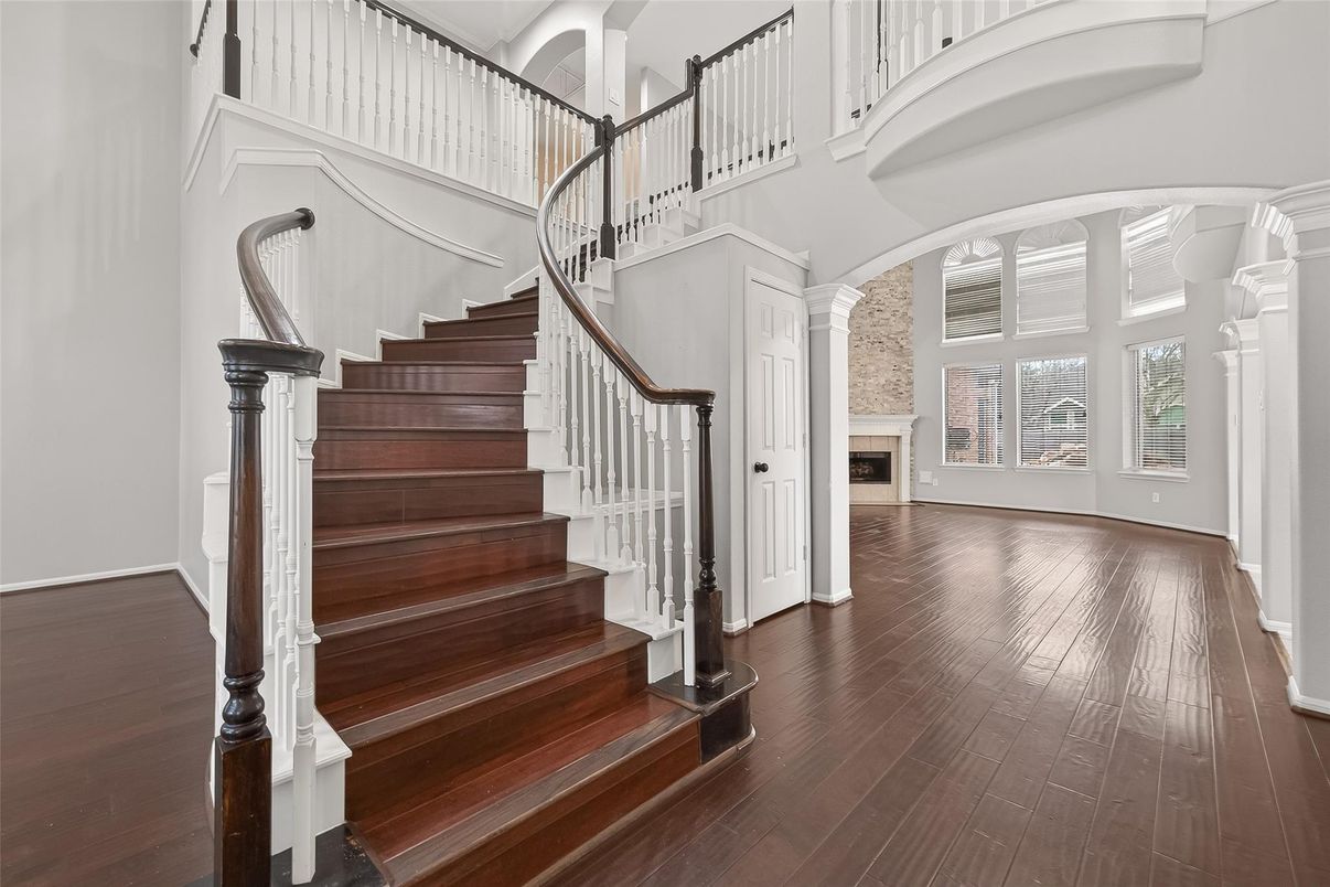 Fireplace, Interior, Wood Texture Flooring