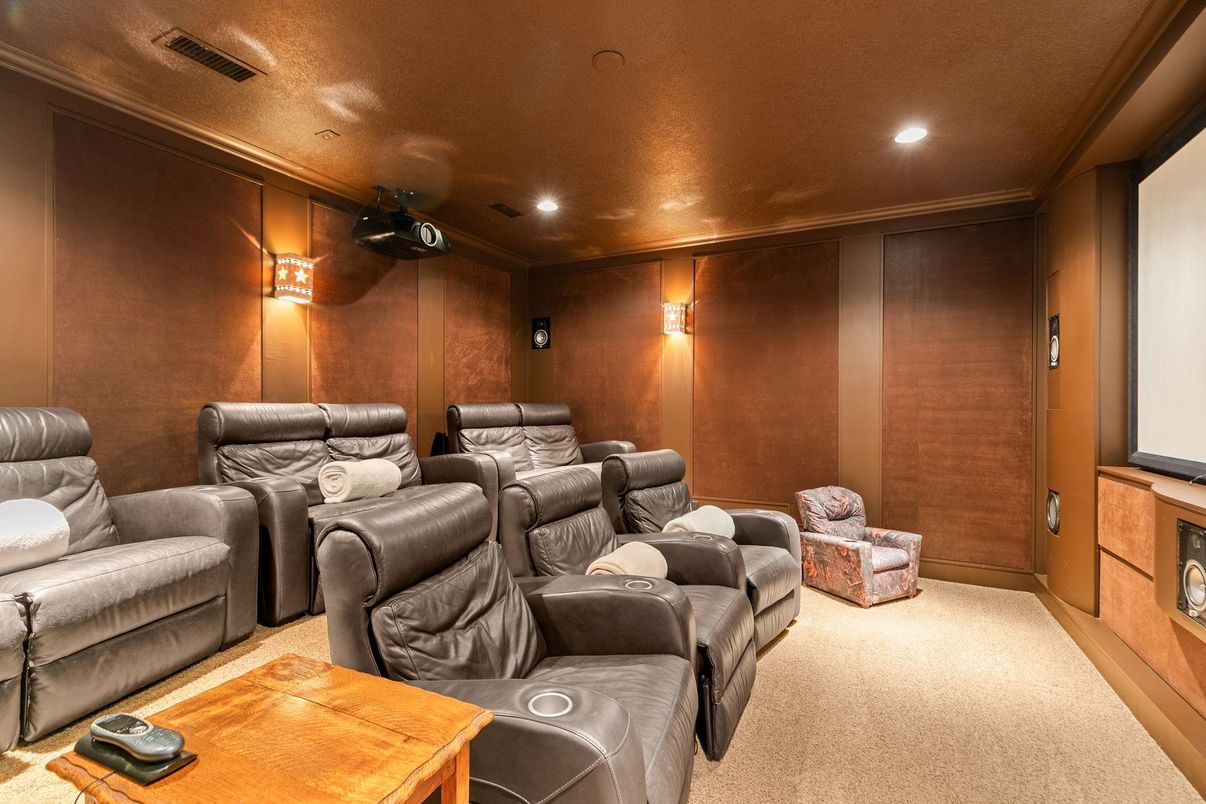 Home Theatre Room, Interior, Projection Screen, Recessed Lighting, Theatre Room