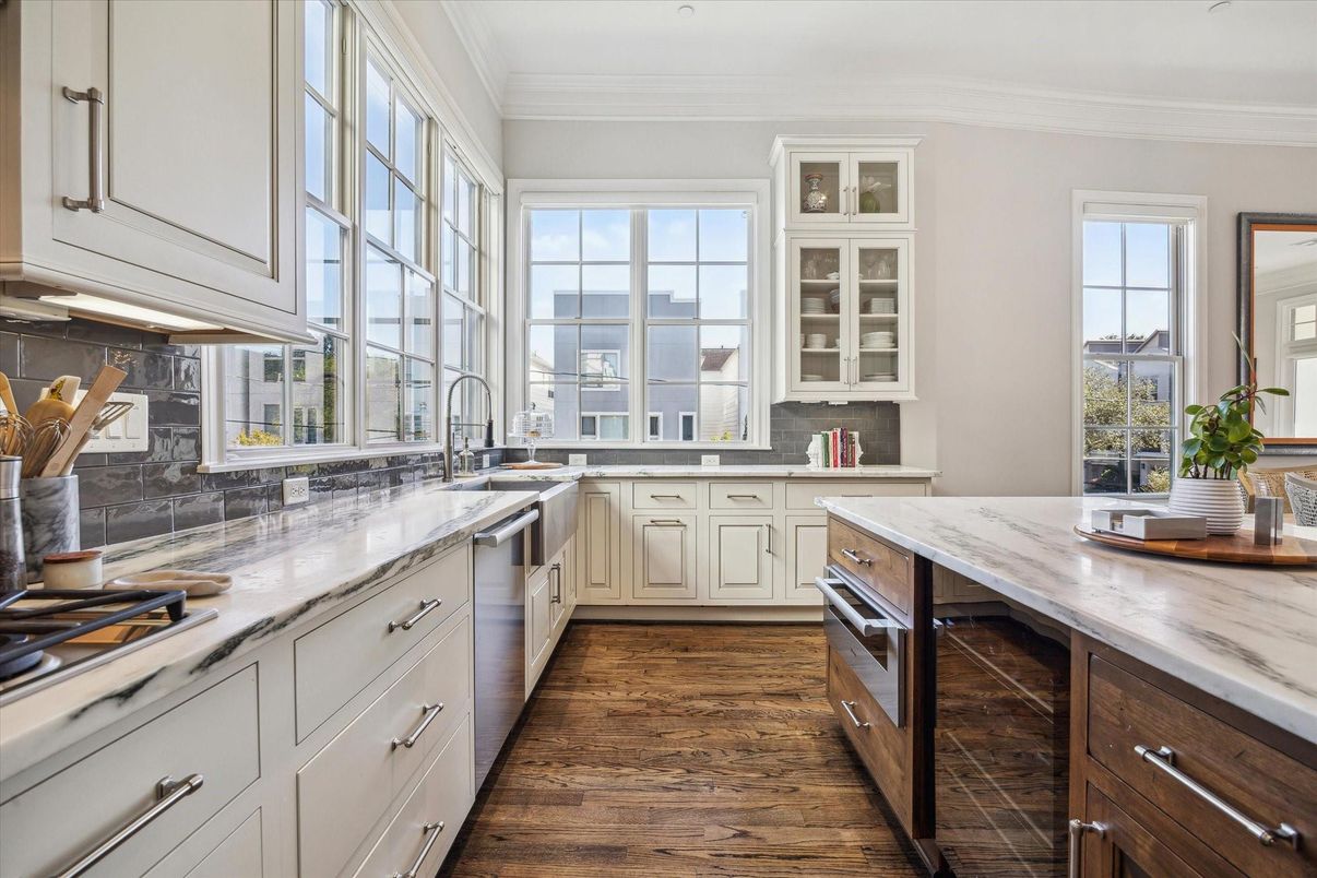 Interior, Kitchen, Wood Texture Flooring
