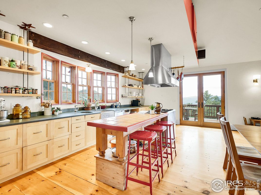 Interior, Kitchen, Pendant Lights, Recessed Lighting, Water, Wood Texture Flooring