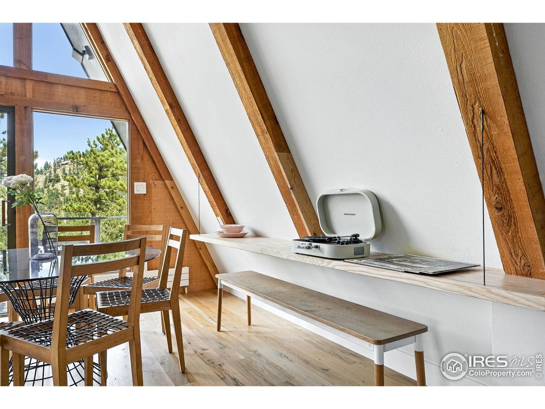 Dining room, Interior, Wooden Beams, Wood Texture Flooring