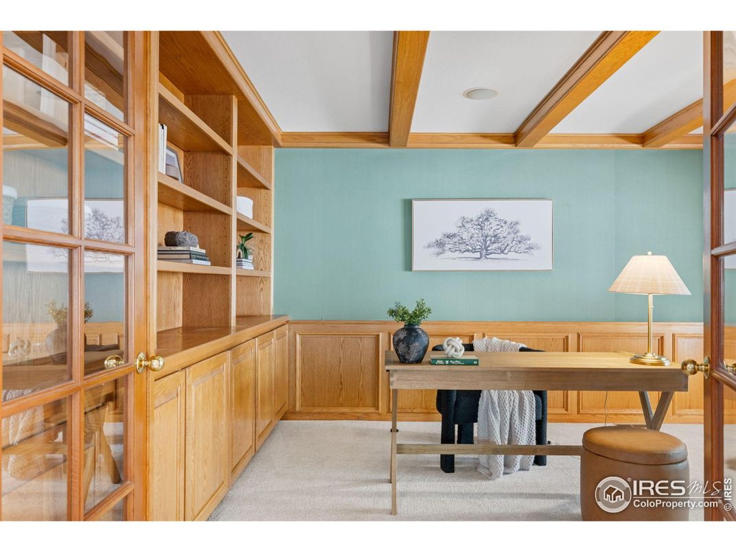 Home Office, Interior, Wooden Beams