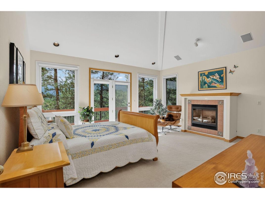 Bedroom, Fireplace, Interior, Recessed Lighting