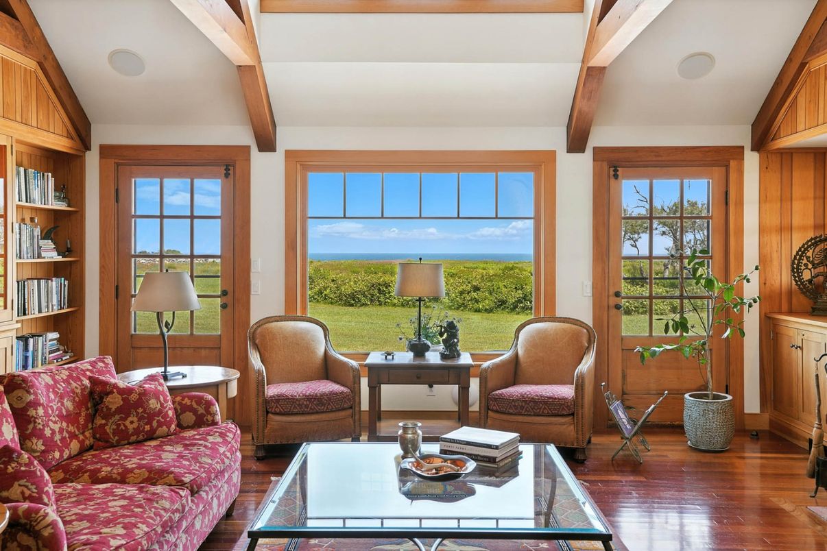 Interior, Living room, Water, Wooden Beams, Wood Texture Flooring