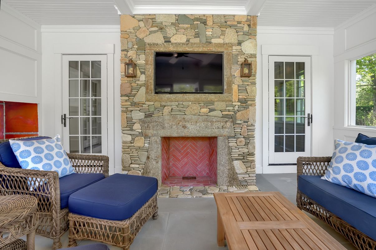 Fireplace, Interior, Stone Walls