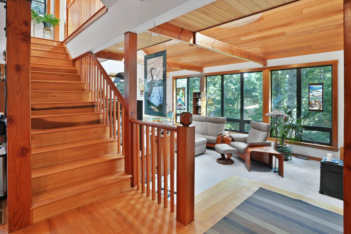 Interior, Living room, Wooden Ceilings, Wood Texture Flooring