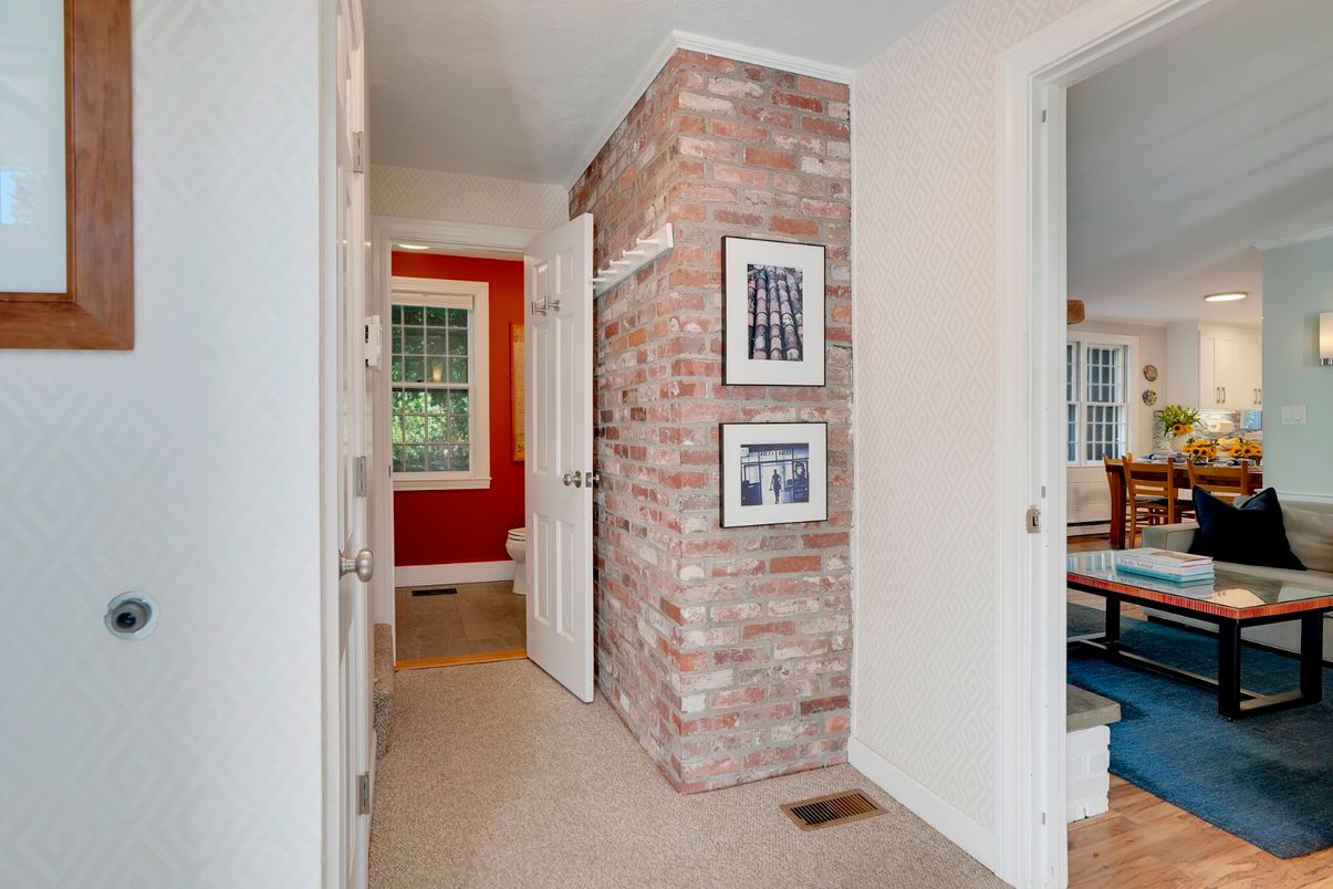 Dining room, Interior, Recessed Lighting, Stone Walls