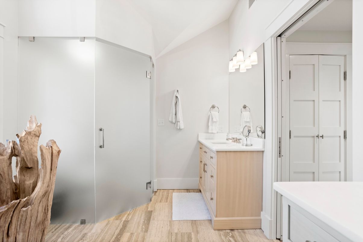 Bathroom, Interior, Wood Texture Flooring