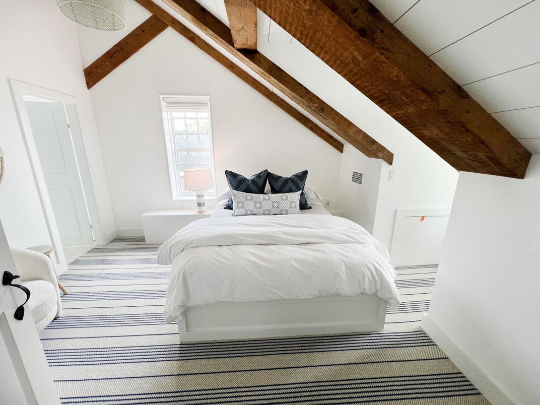 Bedroom, Interior, Wooden Beams