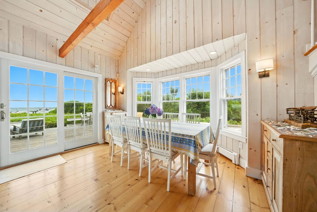 Dining room, Interior, Water, Wooden Beams, Wood Texture Flooring, Wooden Walls