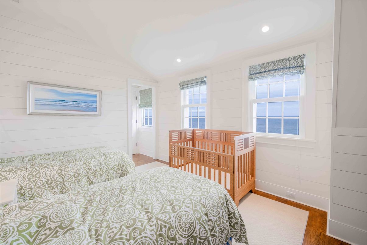 Bedroom, Interior, Recessed Lighting, Water, Wood Texture Flooring