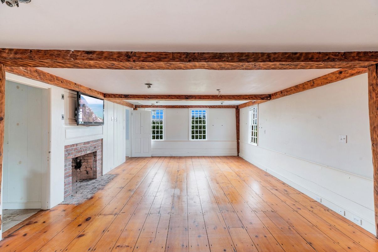 Empty room, Fireplace, Interior, Wood Texture Flooring