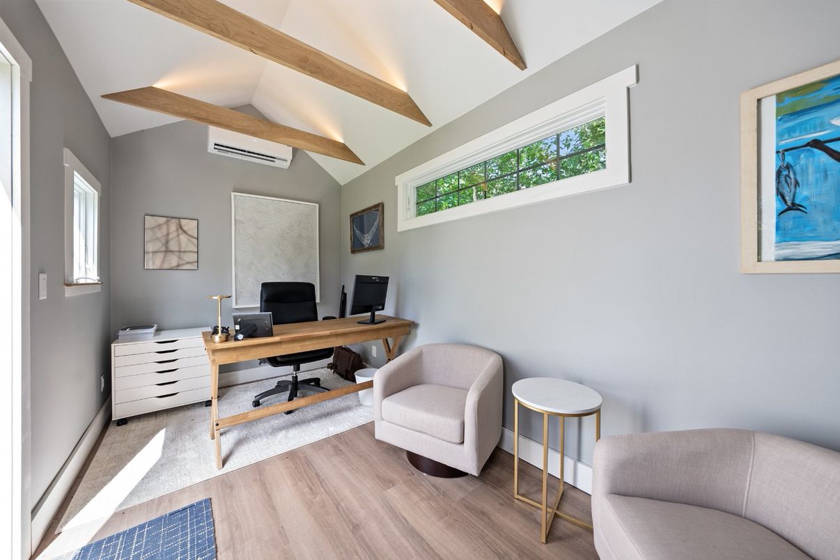 Home Office, Interior, Wooden Beams, Wood Texture Flooring