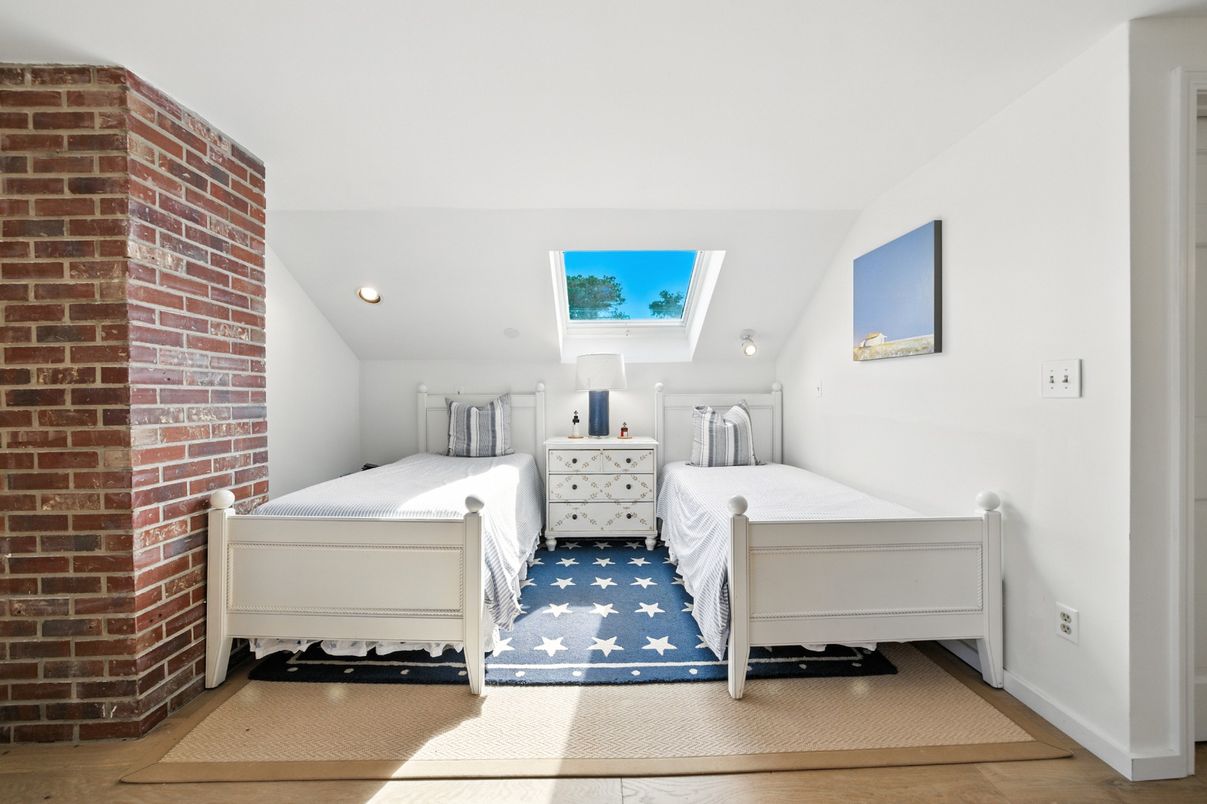 Bedroom, Interior, Recessed Lighting, Stone Walls