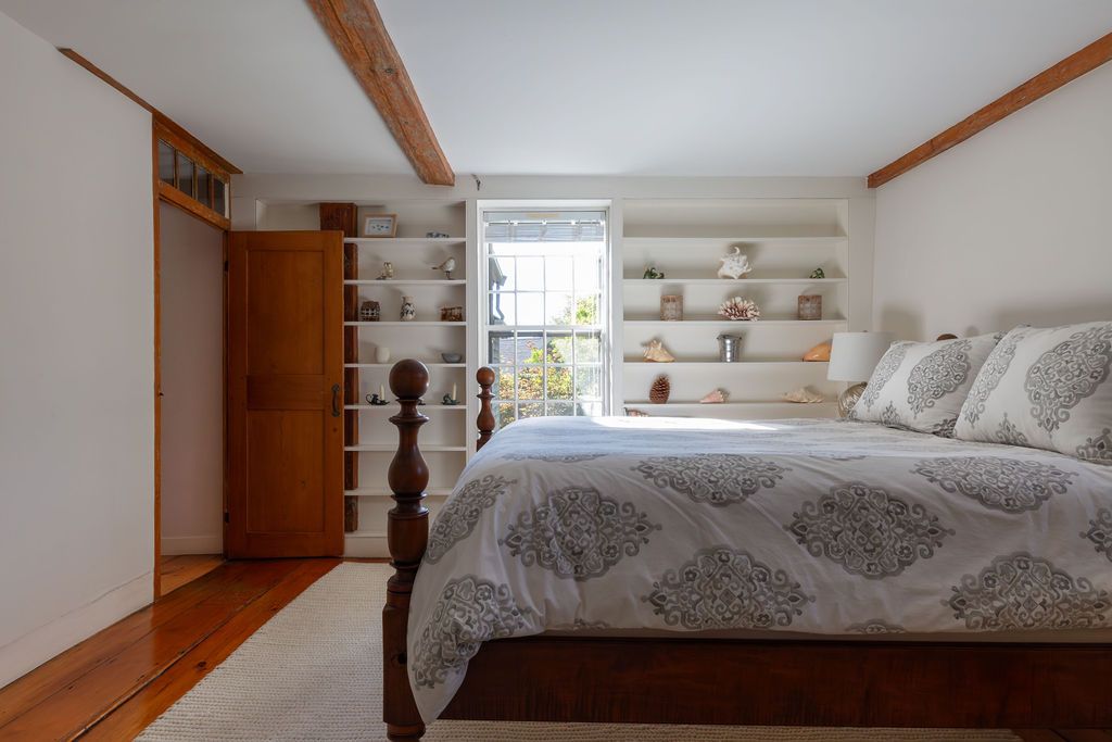 Bedroom, Interior, Wooden Beams, Wood Texture Flooring