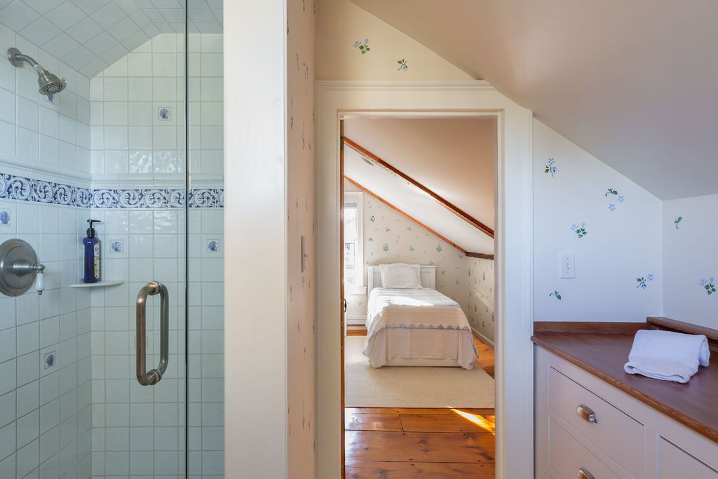 Bathroom, Bedroom, Glass Shower, Interior, Wood Texture Flooring