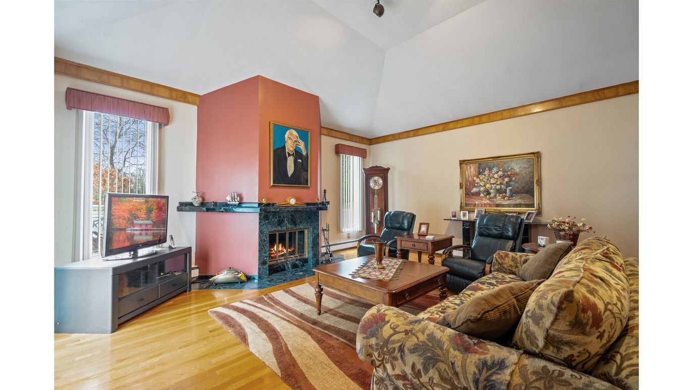 Fireplace, Interior, Living room, Wood Texture Flooring