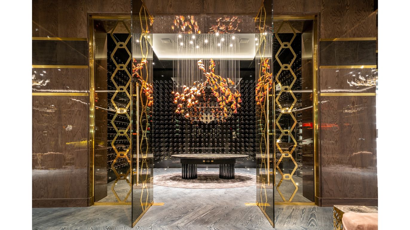 Interior, Wine Storage, Wood Texture Flooring