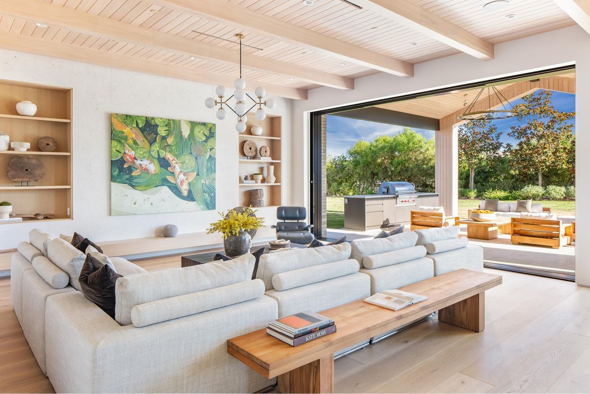 Interior, Living room, Pendant Lights, Wooden Ceilings, Wood Texture Flooring