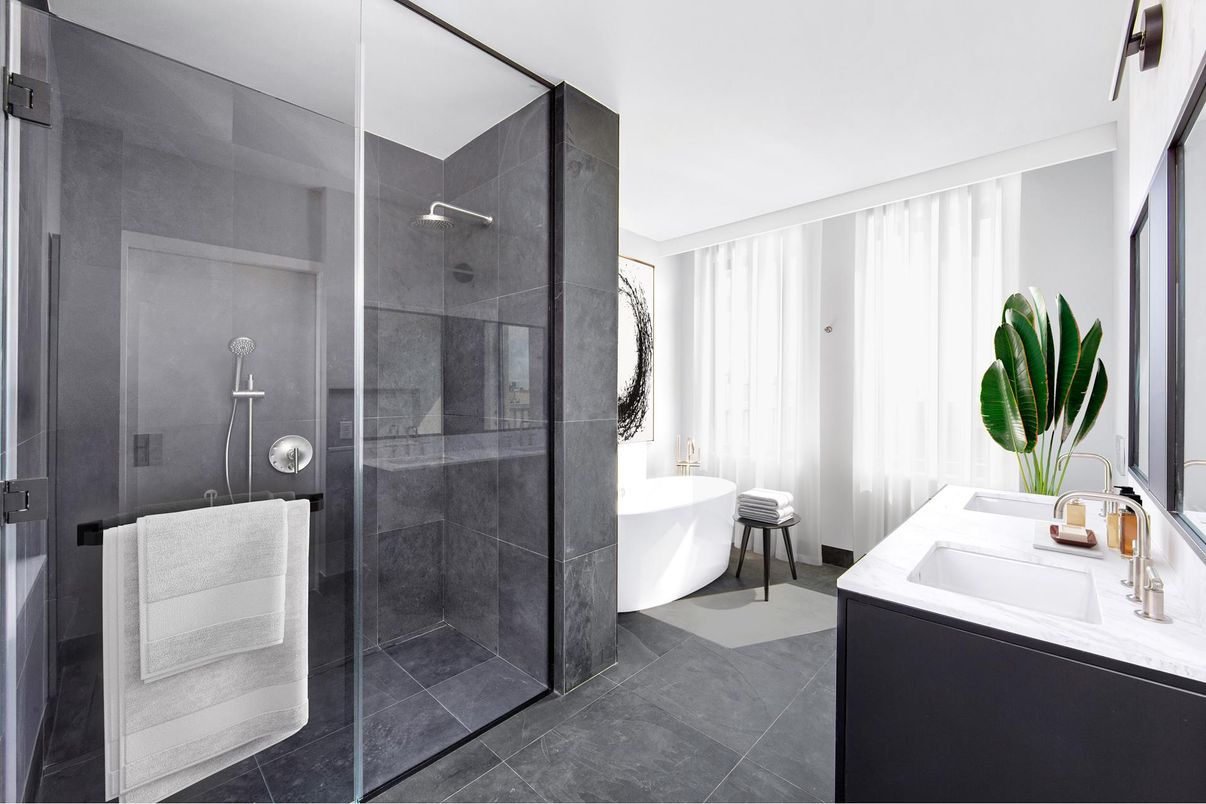 Bathroom, Glass Shower, Interior