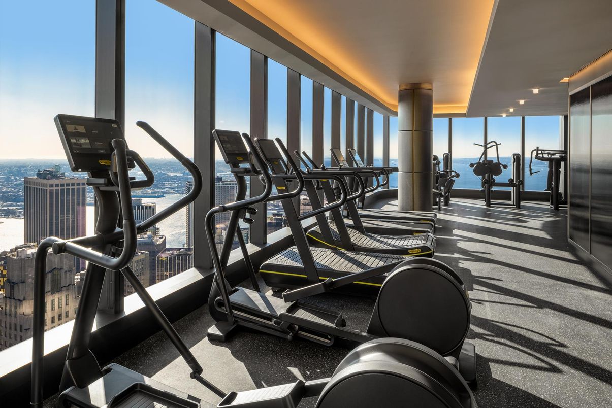 Fitness Equipment, Gym, Interior, Recessed Lighting, Water