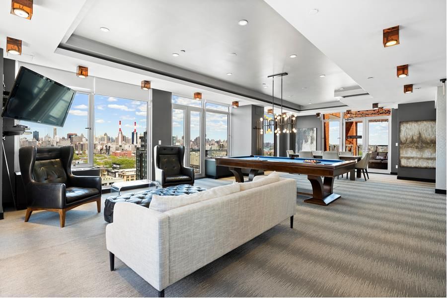 Billiard Table, Game Room, Interior, Living room, Pendant Lights, Recessed Lighting