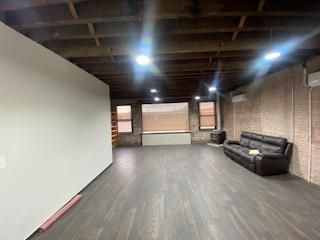 Interior, Recessed Lighting, Stone Walls, Wooden Beams, Wood Texture Flooring