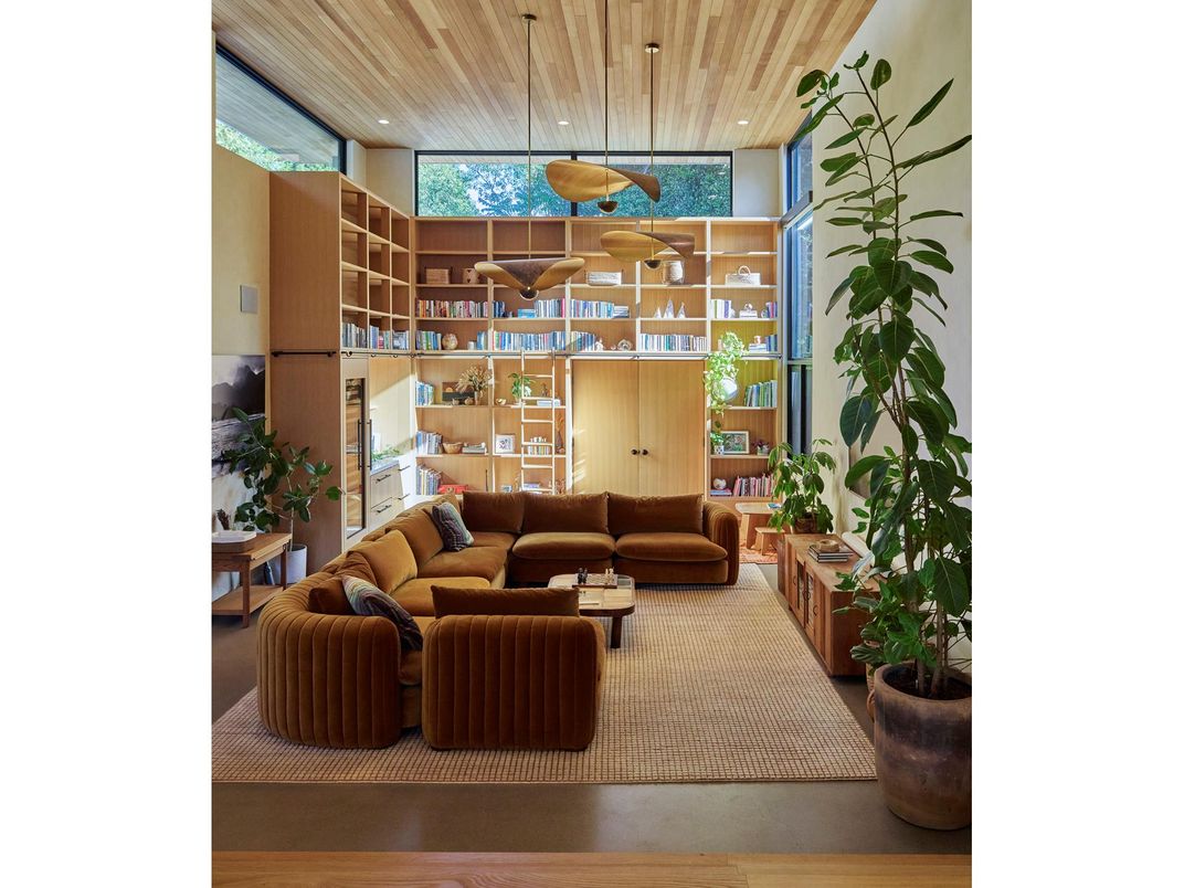 Interior, Living room, Recessed Lighting, Wooden Ceilings