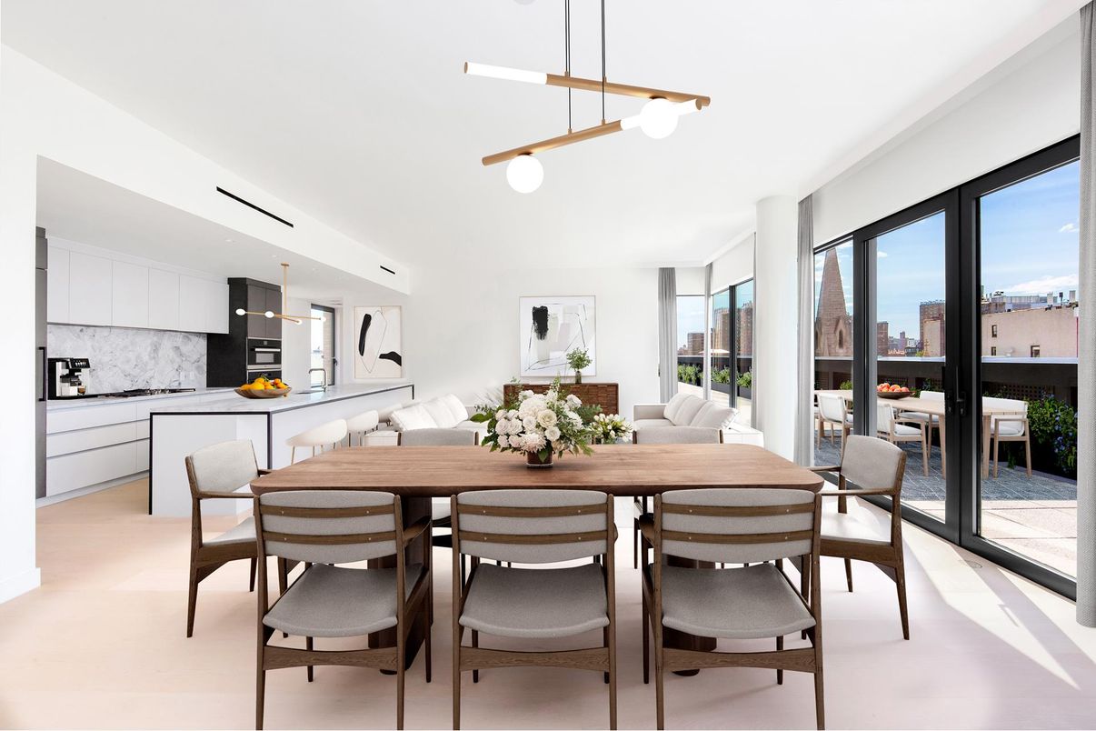 Dining room, Interior, Kitchen, Pendant Lights
