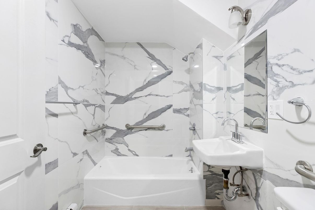 Bathroom, Interior, Marble Walls