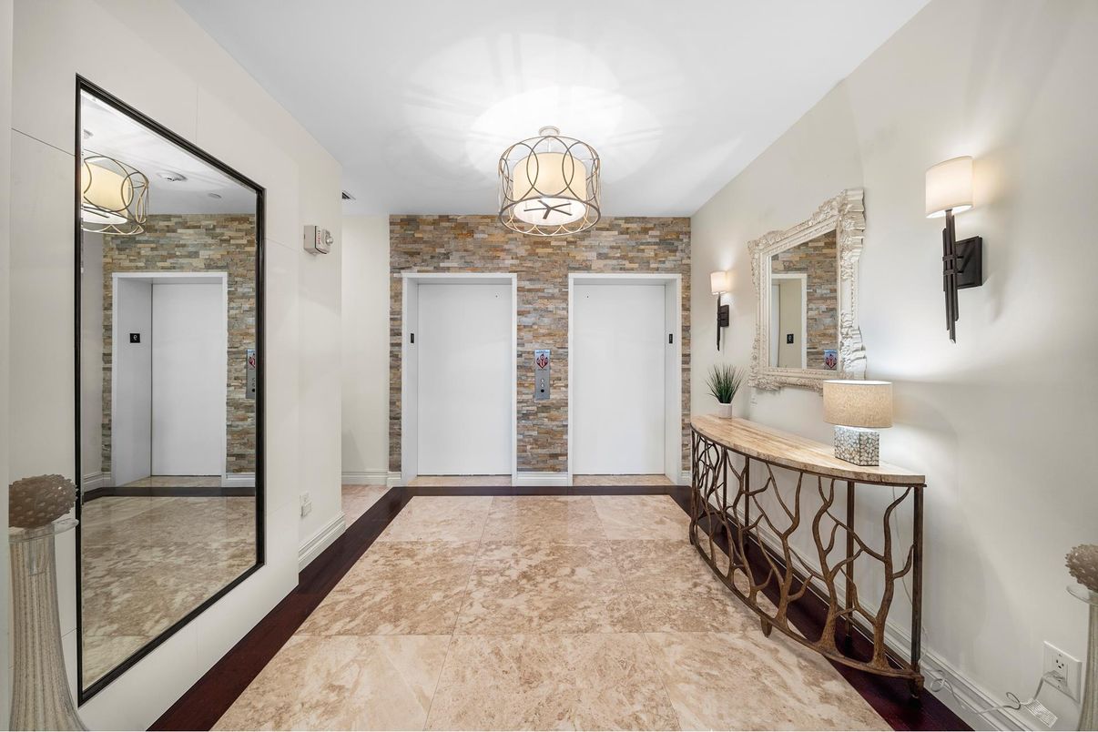 Elevator, Interior, Stone Walls