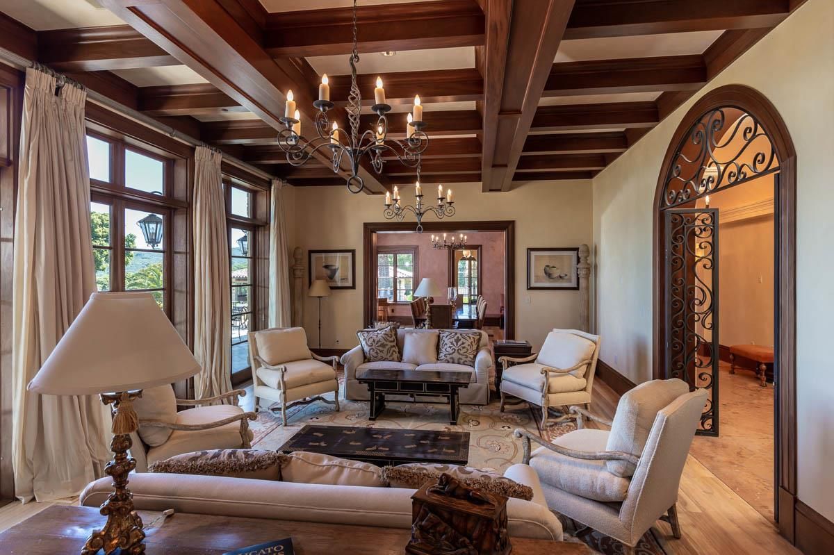 Chandelier, Dining room, Interior, Living room, Wooden Beams, Wood Texture Flooring