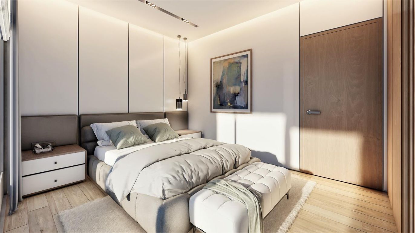 Bedroom, Interior, Wood Texture Flooring