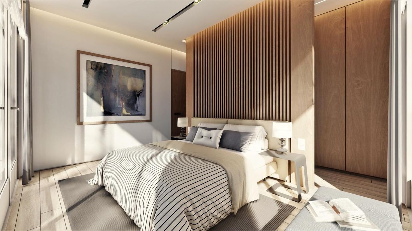 Bedroom, Interior, Wood Texture Flooring