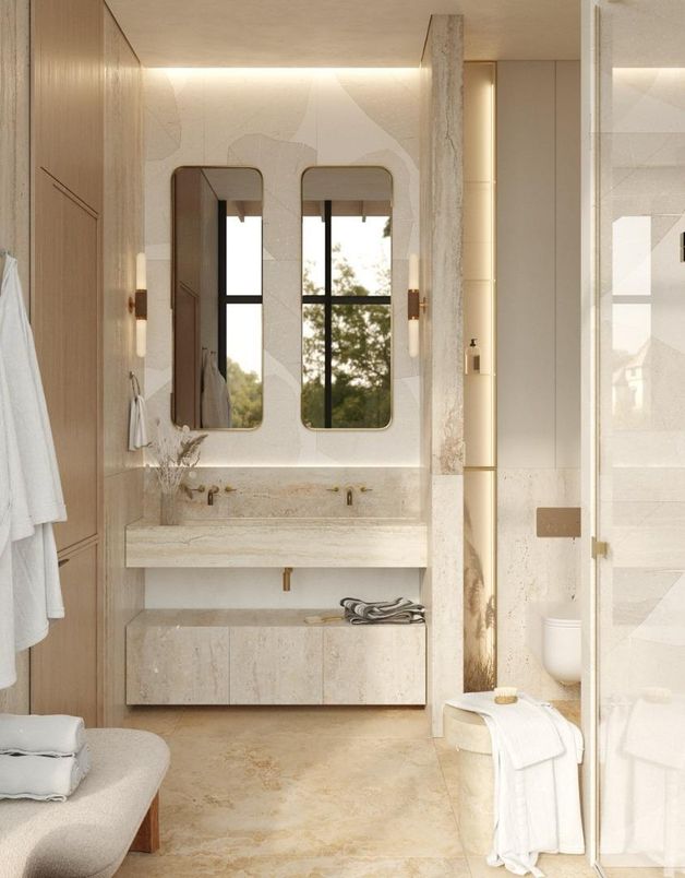 Bathroom, Glass Shower, Interior